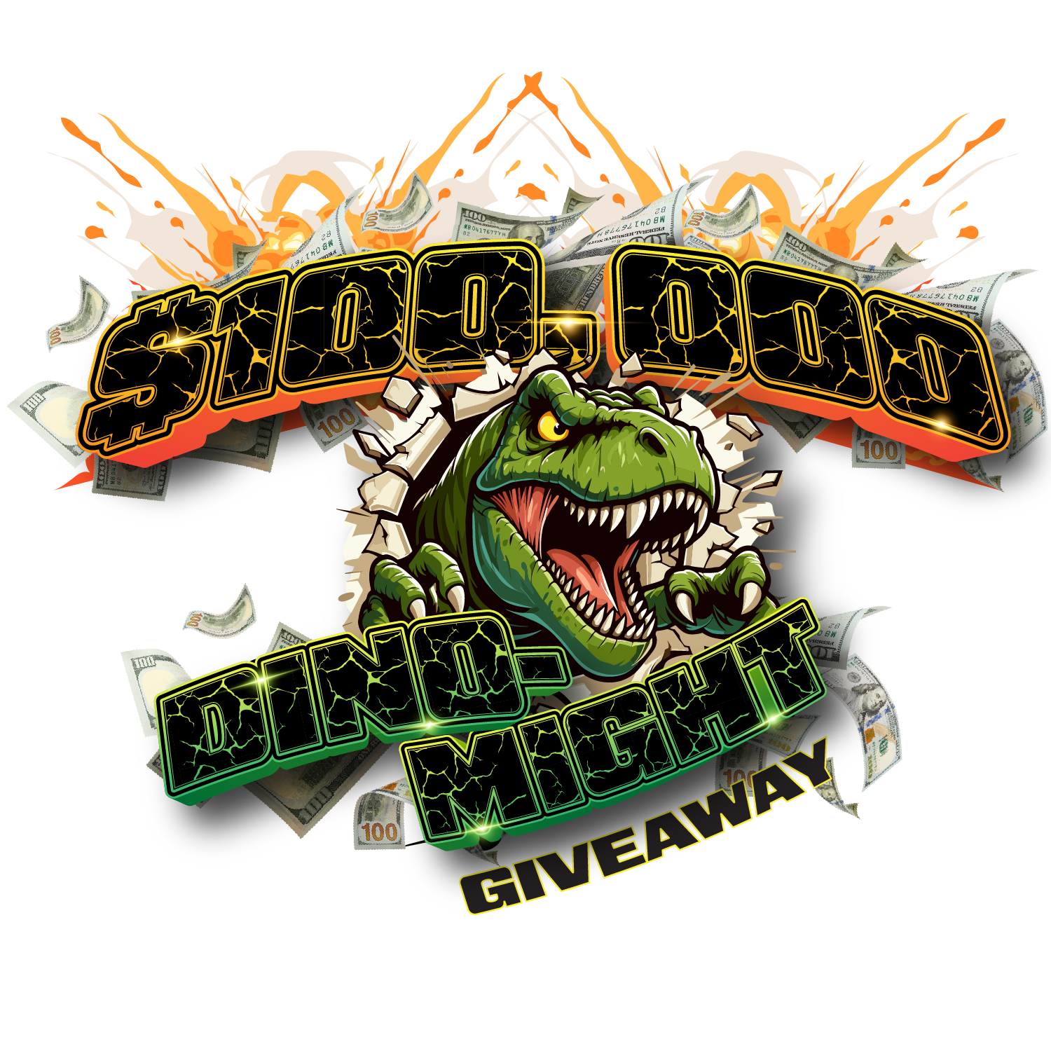 100K_DinoMightGiveaway_logo_Logo